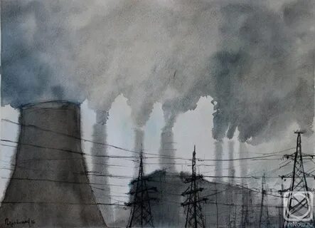 Индустриальный пейзаж 5 класс