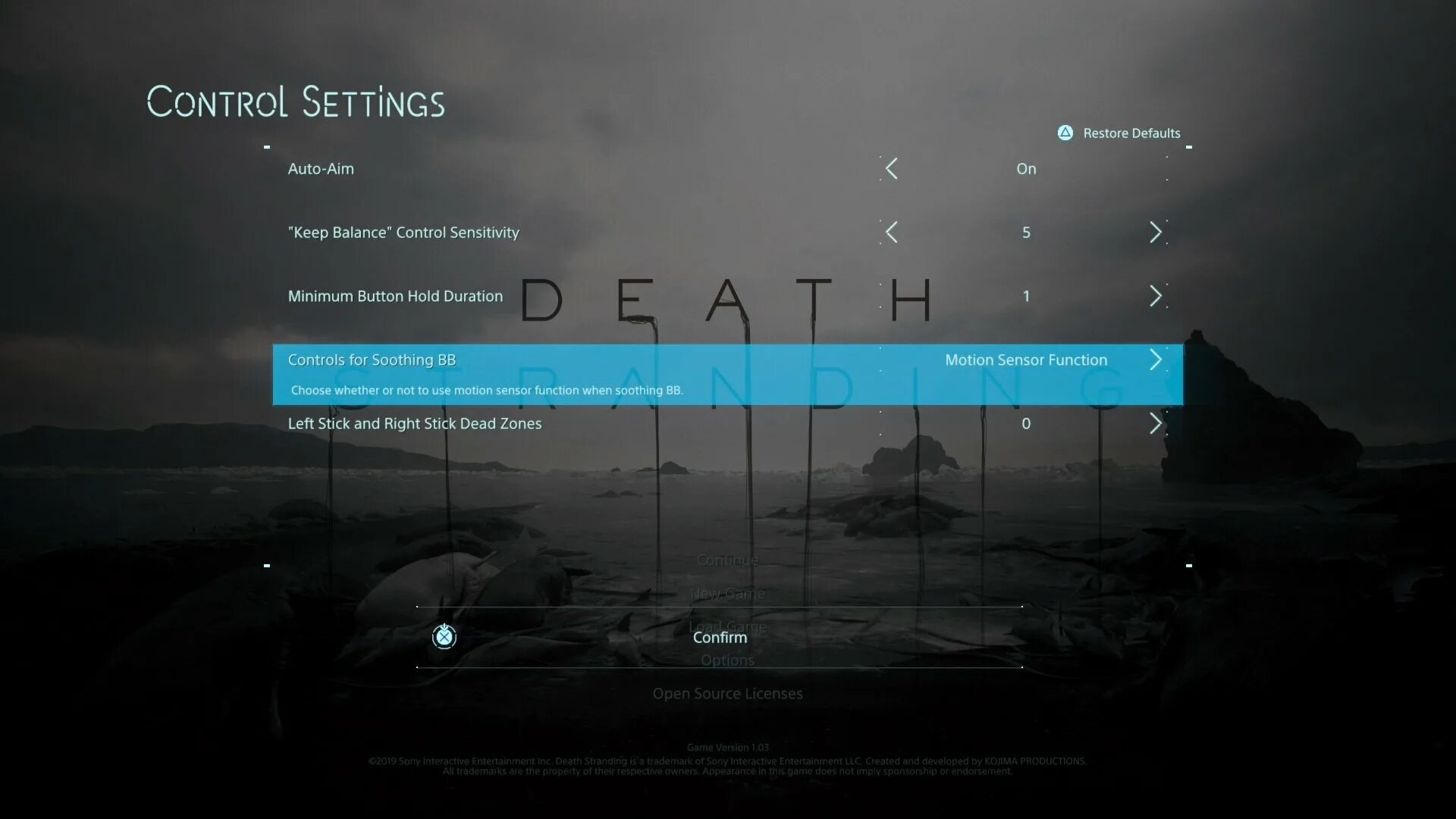 Open main menu