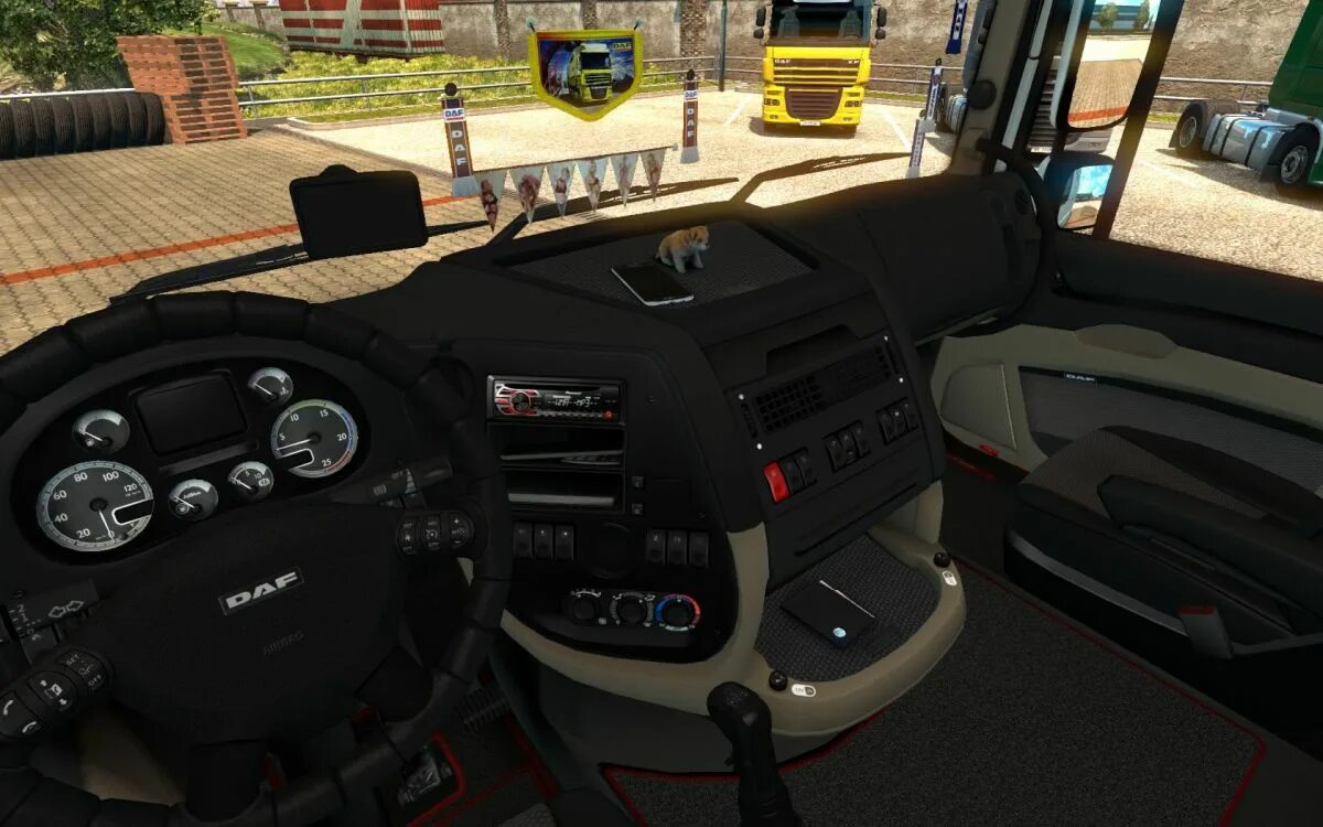Мод на салон в етс 2. Daf xf 105 салон етс. daf xf 105 vadik interior. салон даф 105 етс 2. руль для даф 105 етс 2.