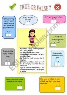 English true false tasks