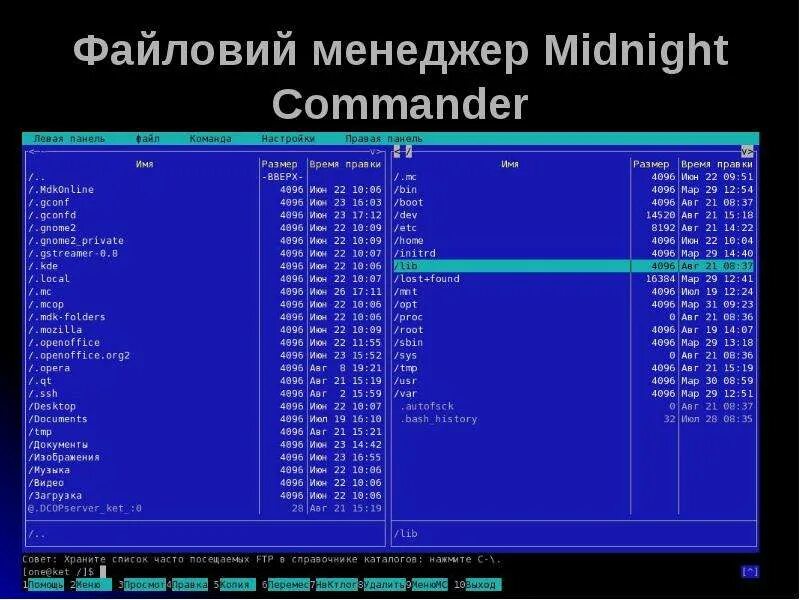 Как настроить миднайт. Консольный файловый менеджер Midnights Commander. Midnight Commander Linux. Интерфейс Midnight Commander. Midnight Commander последняя версия.