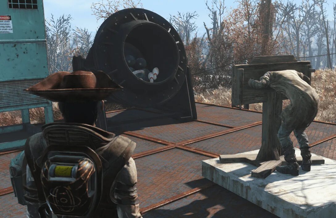 Фоллаут мастерские. Fallout 4 Contraptions Workshop. Мастерская фоллаут 4. Фоллаут 4 мастерские. Fallout 4 позорный столб.