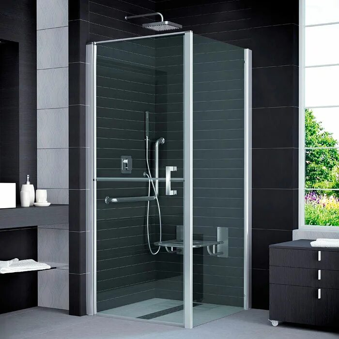 Высокий душевой. Душевой уголок SANSWISS 100×80. Душевая перегородка Sturm Labyrinth lyp2 87,5-90 *90см. SANSWISS распашная душевая дверь. Душевое ограждение 80х80 черное.