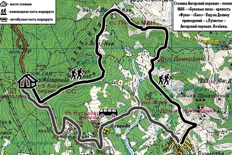 Карта пешего маршрута. Пешеходный маршрут Долина Демерджи. Маршруты Ангарский перевал Пеший. Тропа на Демерджи карта. Ангарский перевал Демерджи маршрут.