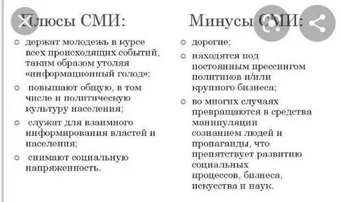 Плюсы и минусы массовых