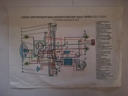 Минск мотоцикл 12 вольт схема