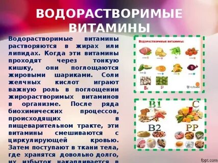 Водорастворимые витамины это