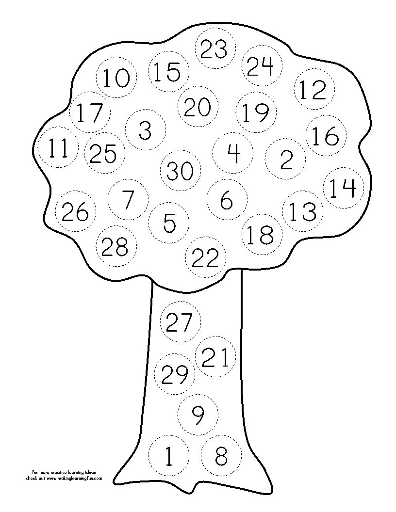 Numbers 1 20 worksheets. Дерево с цифрами раскраска. Numbers 1-30 Worksheets for Kids. Математическое Бинго для дошкольников. 10-100 Worksheets for Kids.