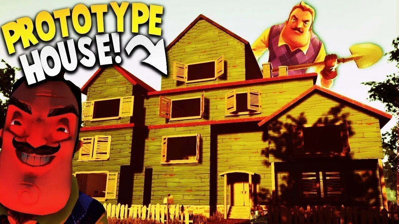 Привет сосед клон. Привет сосед прототип дом. Hello Neighbor Prototype дом соседа. Hello Neighbor прототип.