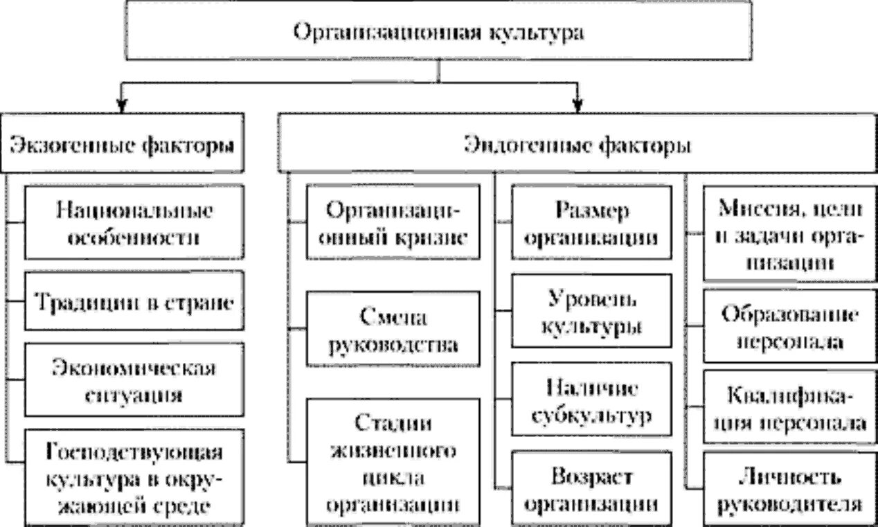 Факторы и условия развития организации. Факторы формирования организационной культуры. Внутренние и внешние факторы организационной культуры. Факторы влияющие на организационную культуру. Трансформация организационной культуры.