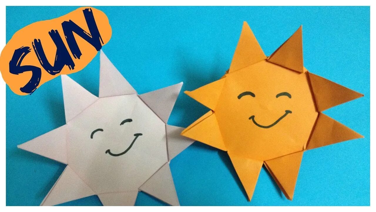 Оригами солнышко. Оригами солнце. Солнце оригами для детей. Оригами солнце схема для детей.