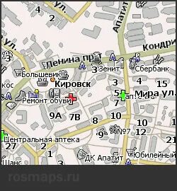 Карта кировска мурманской
