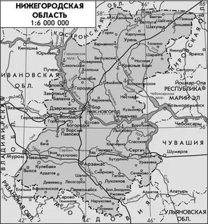 Карта дорог нижегородская область подробная