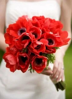 Bouquet de fleurs mariage rouge