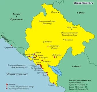 Черногория столица какой страны