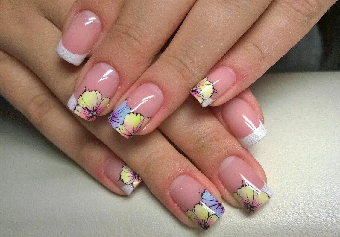 18 French Skittle Nail Ideas We Want to Copy Stat