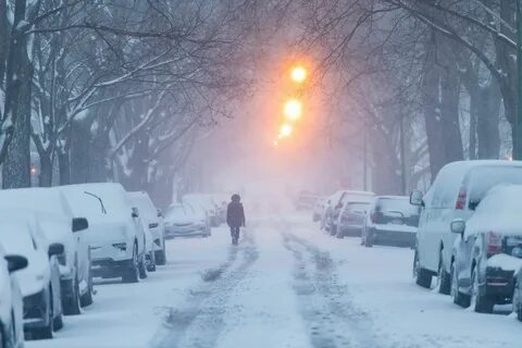 Снег во время снегопада