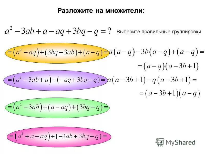 Примеры правильной группы