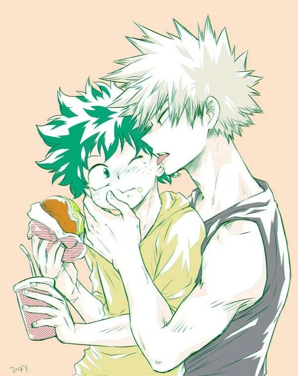 Sfw bakudeku kiss