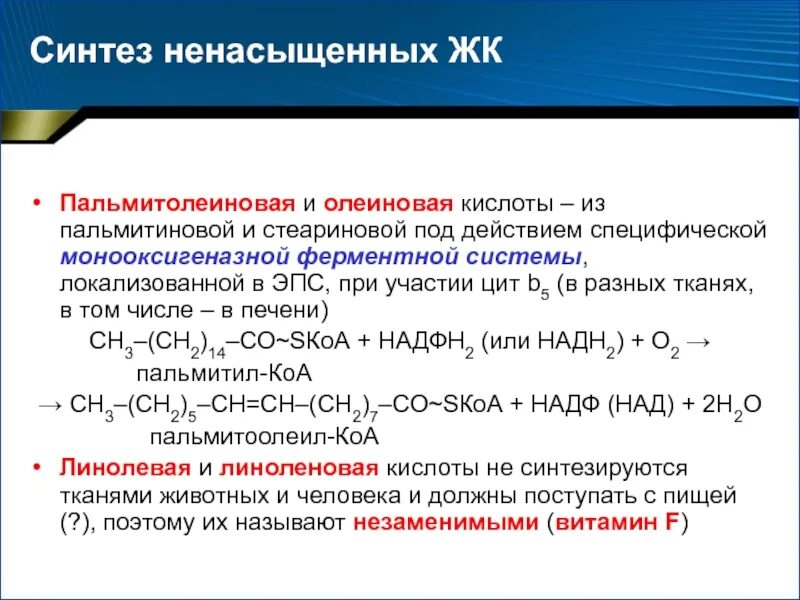 Синтез пальмитиновой. Синтез стеариновой кислоты из пальмитиновой. Синтез стеариновой кислоты. Синтез олеиновой кислоты из пальмитиновой. Биосинтез стеариновой кислоты из пальмитиновой.