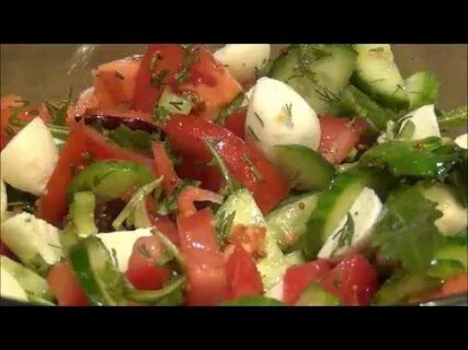 Салат с овощами видео
