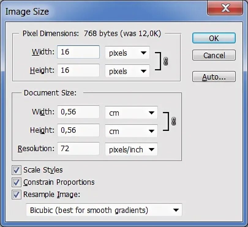 Favicon image size