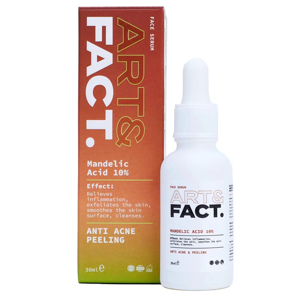 Миндальная сыворотка. Art fact сыворотка с миндальной кислотой. art fact mandelic acid 10. art&amp;fact - mandelic acid 15% serum. сыворотка для лица art fact.