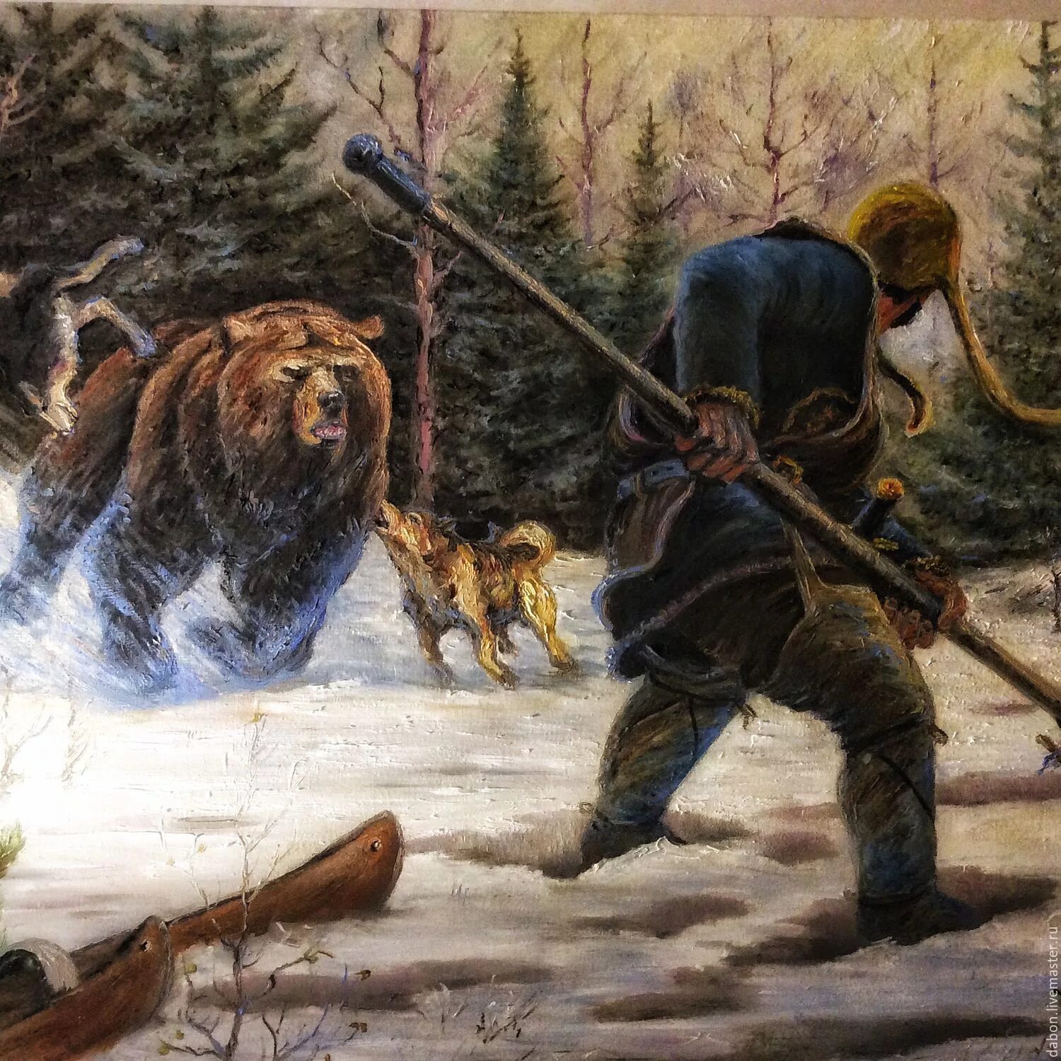 Охотник полетел. Охота в древней Руси. Охота на медведя с рогатиной на Руси. «Медвежья охота» Абратов.