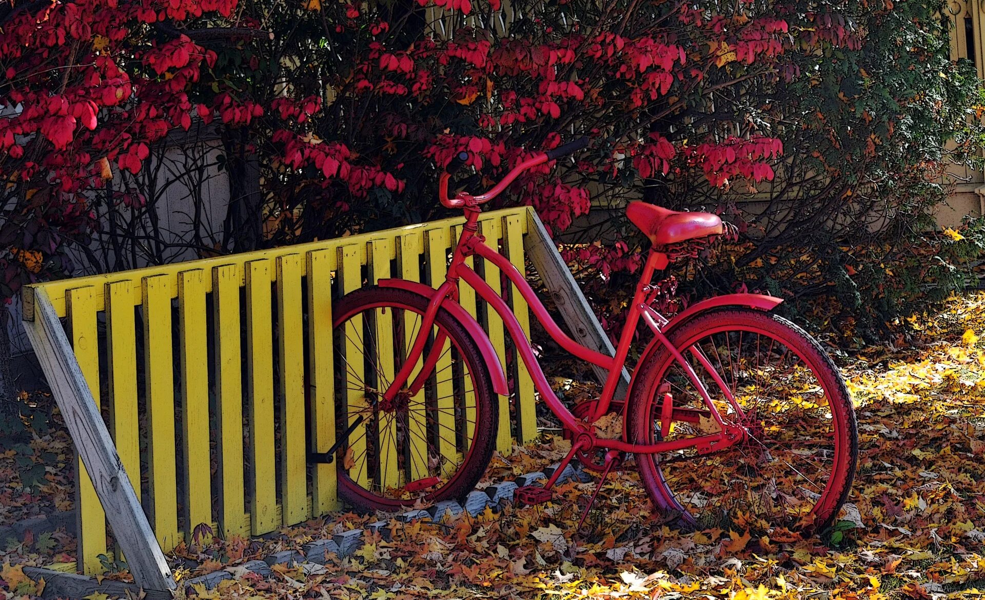 New red bicycle
