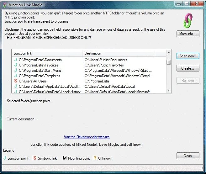 Programdata programs. Junction link Magic. Junction point. Точки повторной обработки NTFS reparse points. Линк то виндовс.