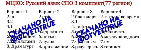 Русский язык спо