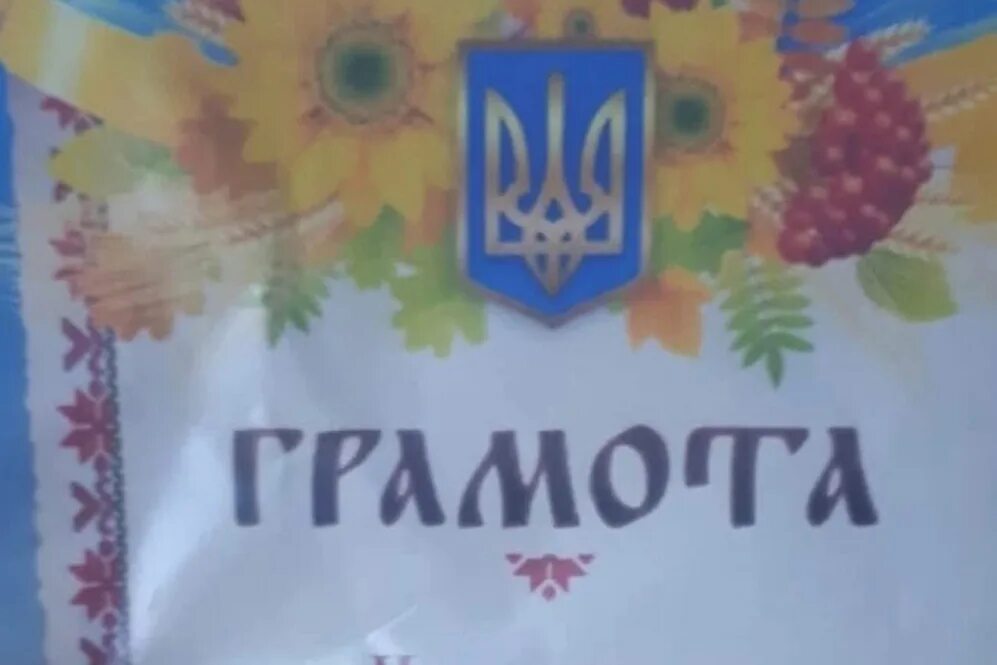 грамоты с украинской символикой в детском саду. грамоты украинских детей. грамота с флагом украины. выдали грамоту с гербом. грамоты с украинской символикой в детском саду.