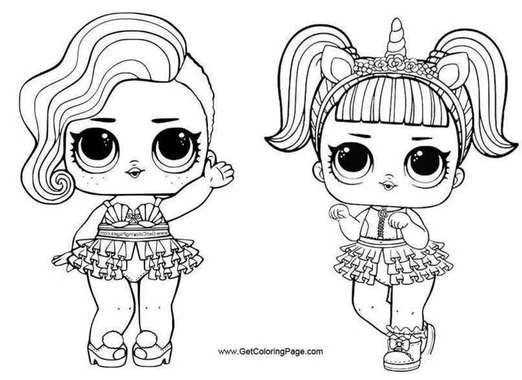 Распечатать раскраску лол 6 7 лет LOL Surprise Doll Coloring Sheets Coconut Q.T Unicorn coloring pages, Cartoon co