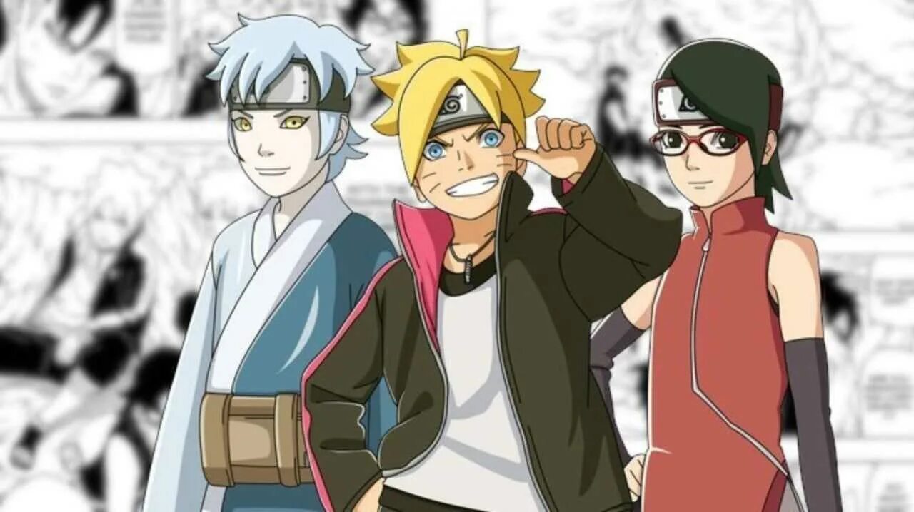 Naruto ninja tribes. Боруто сарада и мицуки. New team 7. Наруто саске сакура боруто сарада мицуки. Команда 7 боруто.