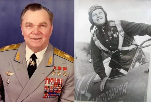 Советский летчик ас трижды герой