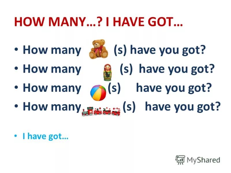How many has got. How many has got