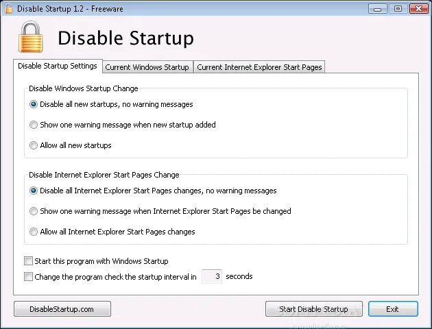 Disable page. Program in startup. старт программ пк. internet disable. disable me.