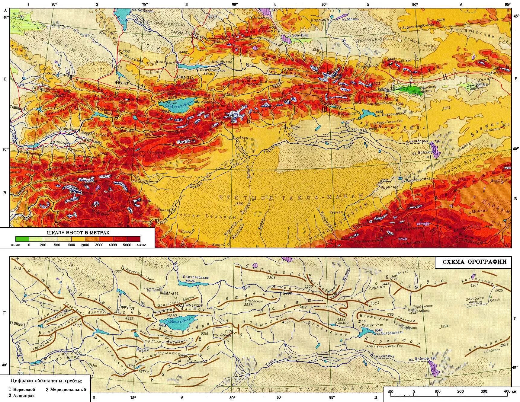 Горная система в средней азии. Горные системы Юго Западного Тянь-Шаня. Хребты Юго Западного Тянь Шаня. Тянь Шаньские горы на карте. Горы Тянь-Шань на карте Казахстана.