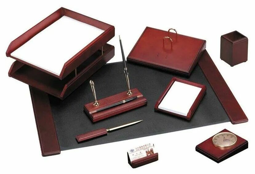 Подставка на стол руководителю. Настольный набор для руководителя good sunrise good sunrise 8s - 1a. Орех). Письменный набор. Органайзер на стол руководителя.