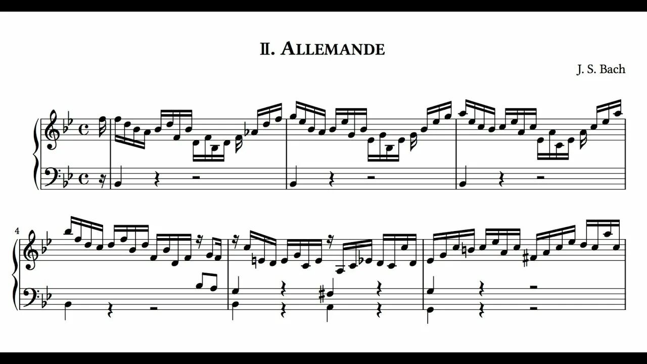 Баха 1. Аллеманда баха. бах аллеманда ноты. аллеманда ноты для фортепиано. французская сюита до минор аллеманда.