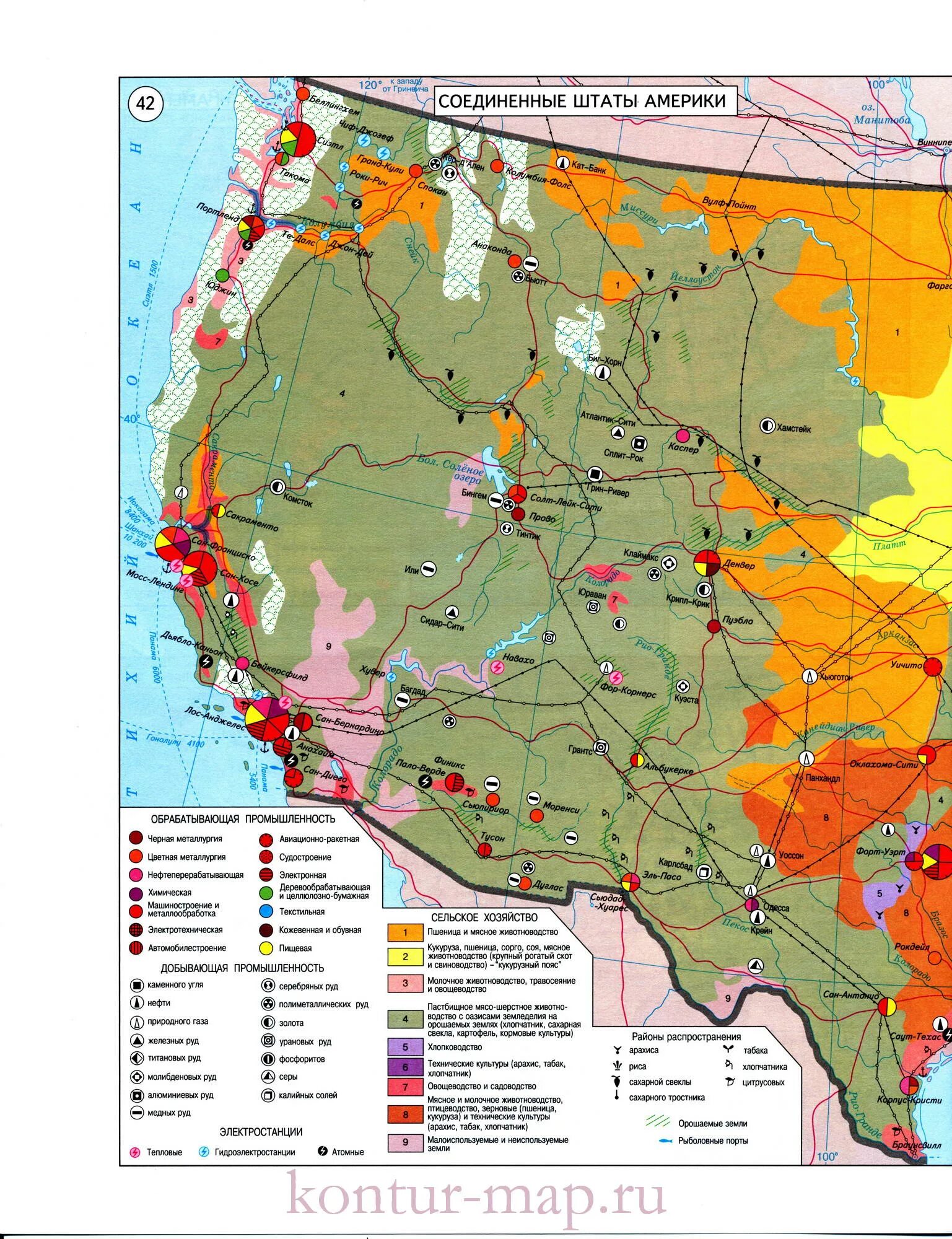 Центры промышленности сша. США экономические отрасли карта. Соединенные штаты Америки экономическая карта. Промышленность США карта. Сельское хозяйство США карта.