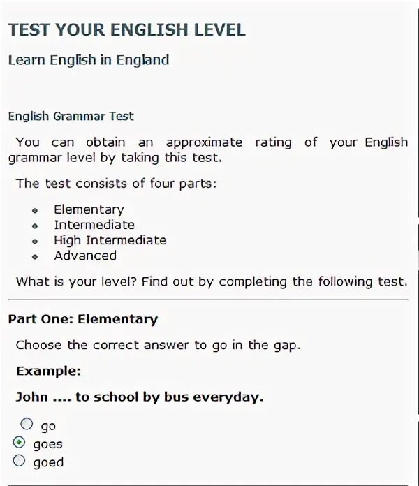 Тест на знаете английского