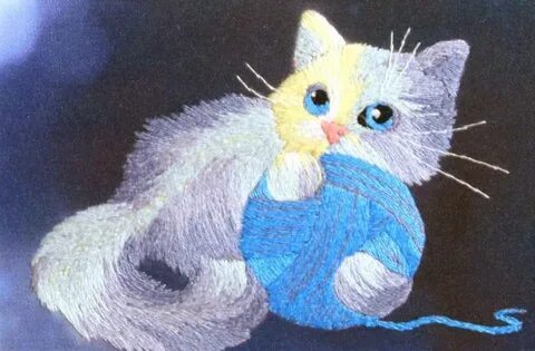 Котик из пряжи