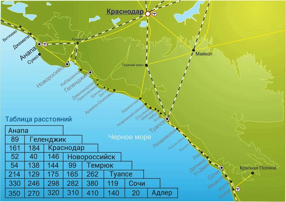 Карта курортов Краснодарского края побережье черного моря. Карта побережья Краснодарского края Черноморского побережья. Карта Краснодарского края с городами побережье черного моря.