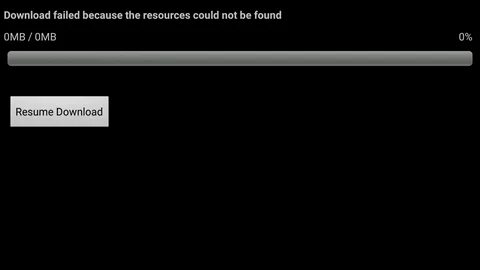 Asset download failed