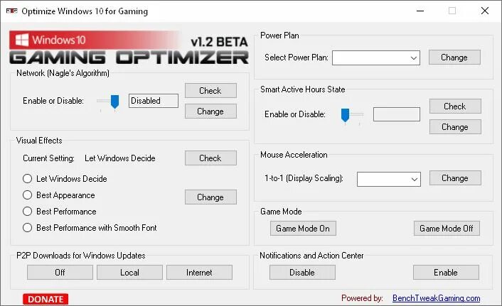 Optimized tweaks