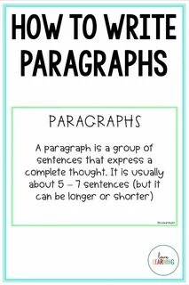 Paragraph writing english