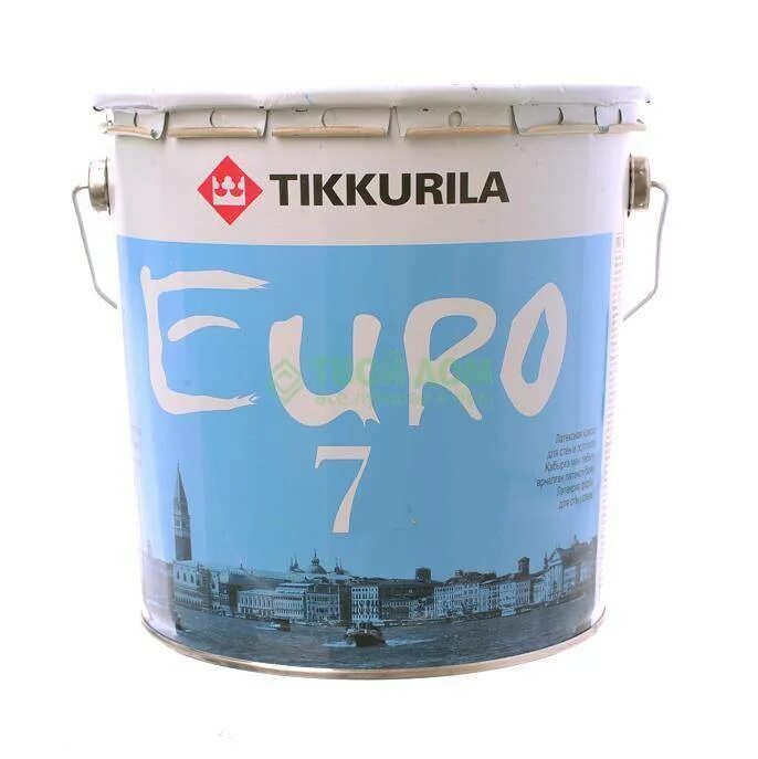 Евро 7 купить. Краска Tikkurila евро 7. Евро краска Тиккурила 10л. Краска евро 7 с резиновой. Краска Тиккурила 10 л.