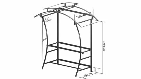 Размеры мангала с крышей