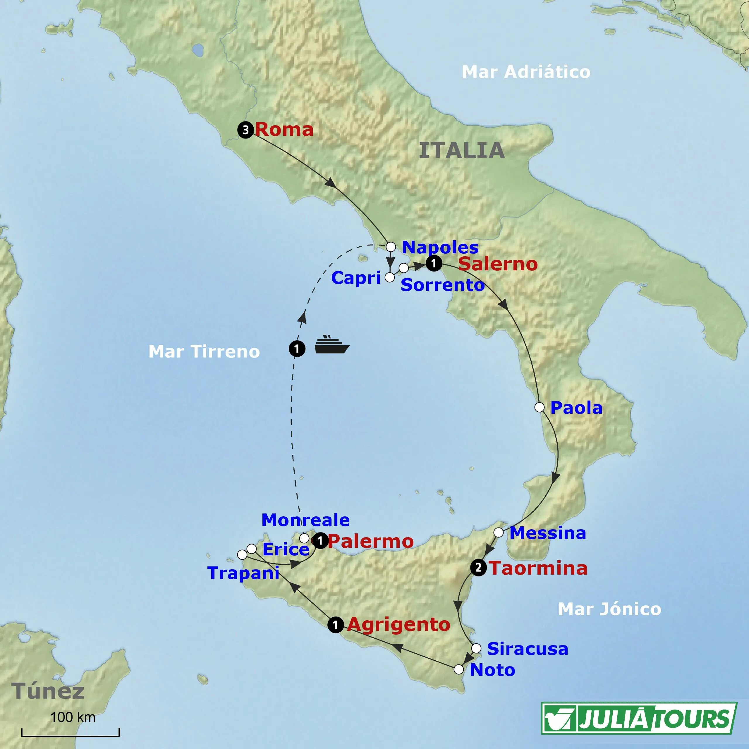 Map of Naples